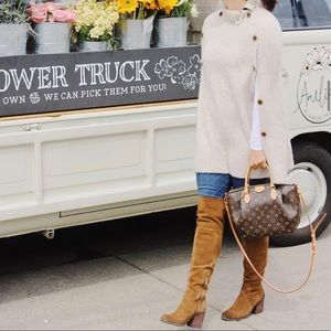 J.crew Knit Turtleneck Button Poncho